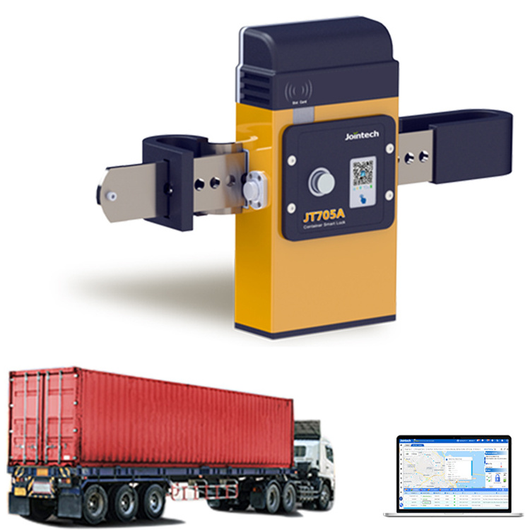 4G Cargo Lock with Remote Control APP Electronic Trailer Door Lock Opening Alarm for Container Tracking GPS Locker