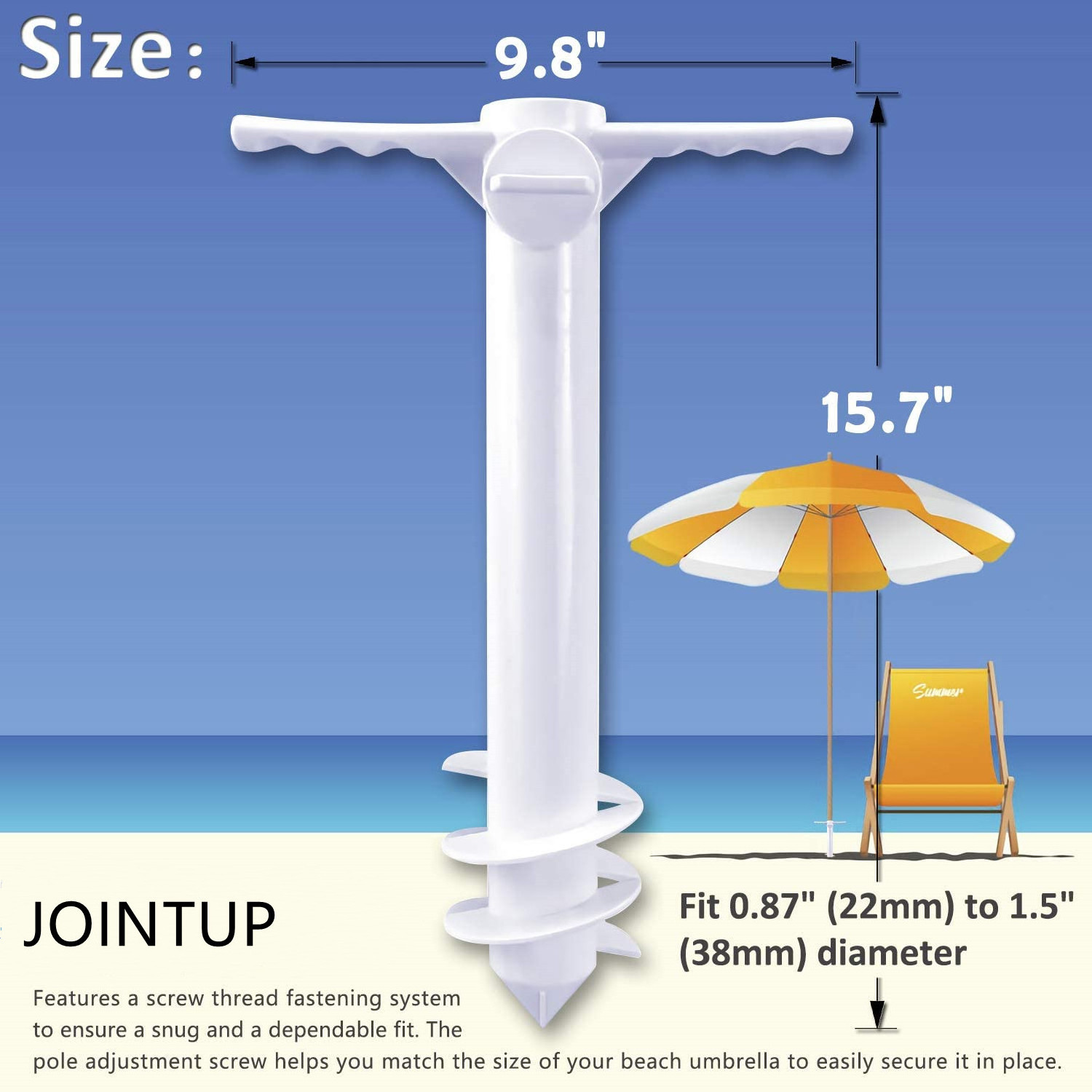 Beach Umbrella Stand Holder Sand Anchor