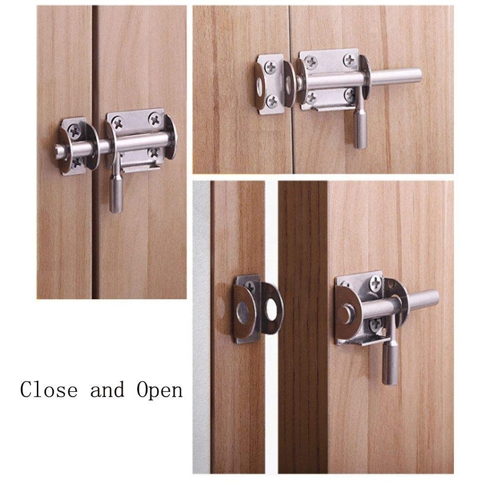 REAL 304 Stainless Steel Sliding Barrel Door Security Bolt Lock Latch