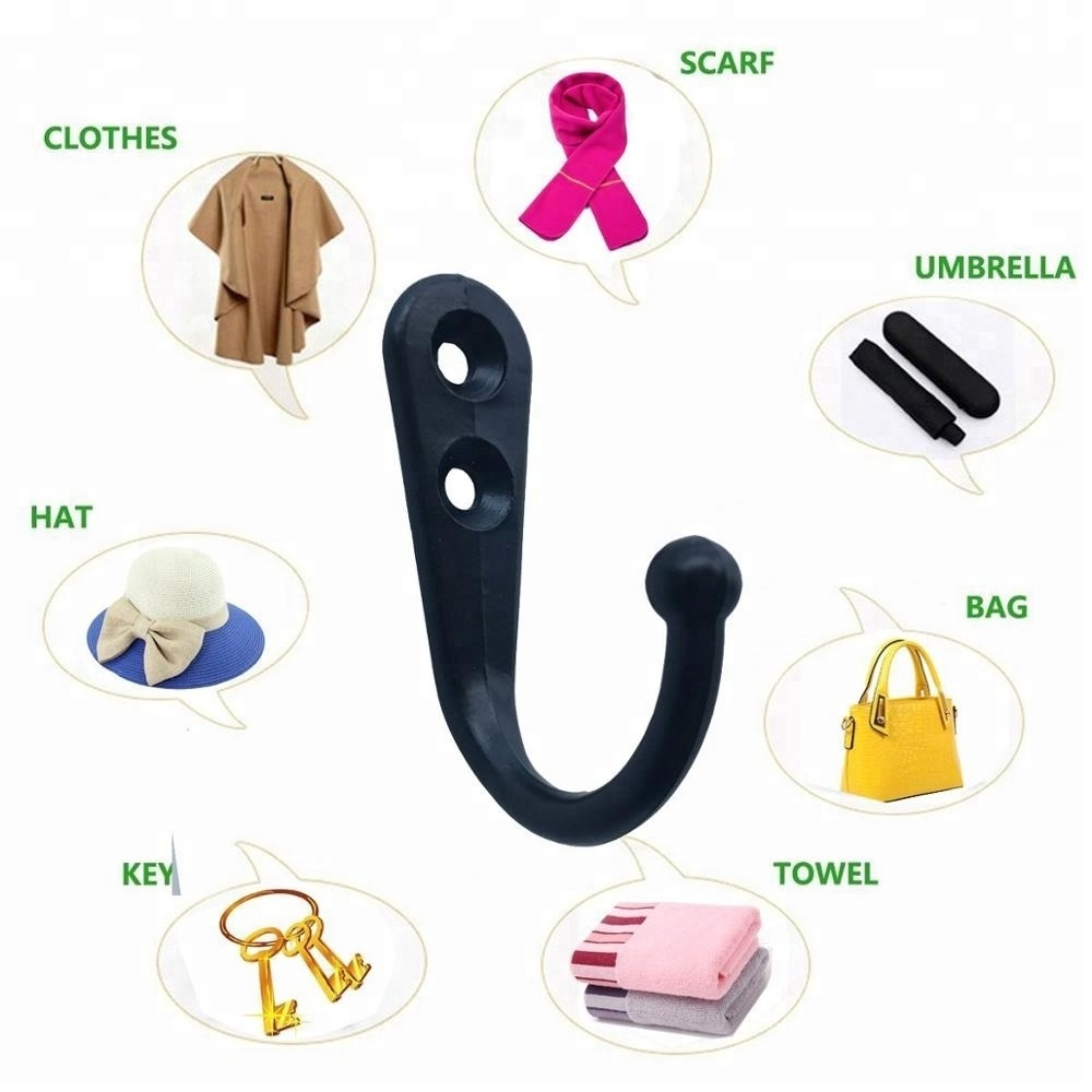 20-Pack Sturdy Screw-In Metal Iron Small Wall Mount Single Coat Clothes Robe Handbag Purse Bag Hook Hanger