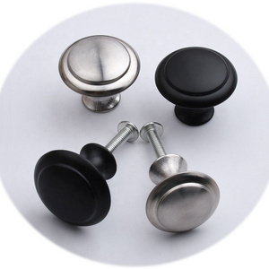 10 Pack Single Hole Round Matte Black Kitchen Cabinet Drawer Hardware Handle Knob