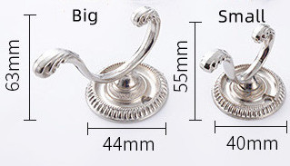 Heavy Duty Vintage Rustic Double Prong Metal Wall Mounted Hat Towel Scarf Bag Clothes Coat Robe Hanger Hook