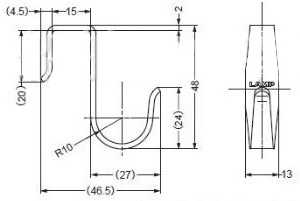 Over The Door S Shape Metal Stainless Steel Flat Bar Partition Hooks