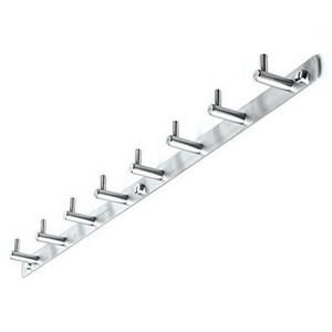 6Hooks 19Inch Stainless Steel Heavy Duty Wall Mount Cloth Towel Coat Rail Hanger Hook Rack