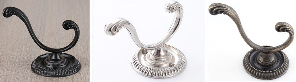 Heavy Duty Vintage Rustic Double Prong Metal Wall Mounted Hat Towel Scarf Bag Clothes Coat Robe Hanger Hook