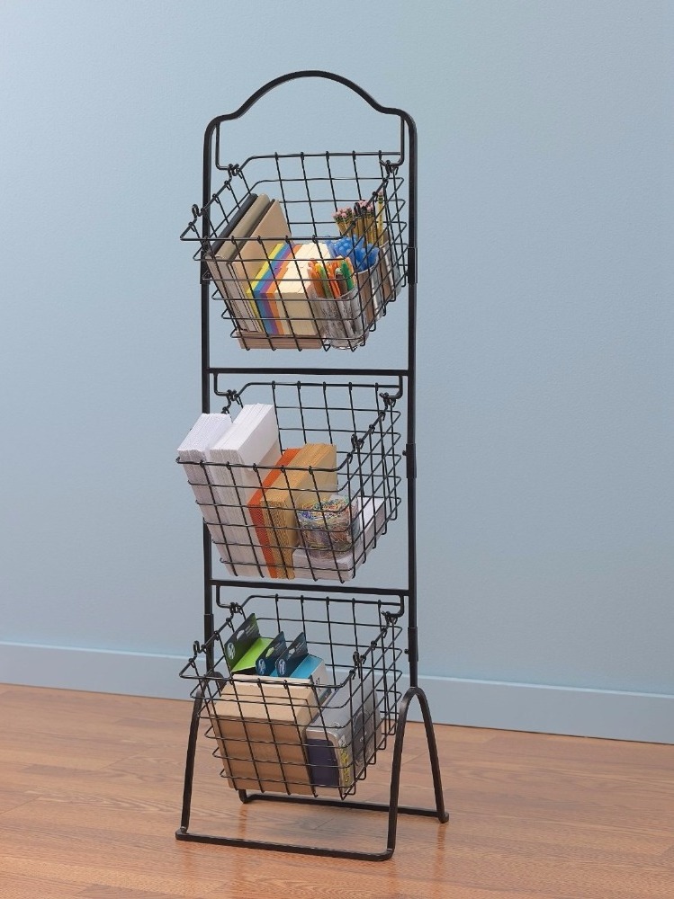 3-Tier Kitchen Metal Wire Basket Stand Storage Shelf Bin Organizer