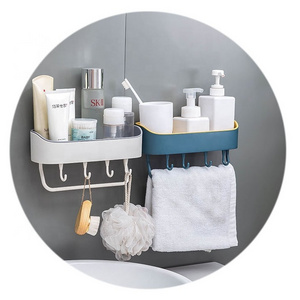 No Drill Sticky Adhesive Toilet Bathroom Wall Mount Storage Caddy Basket Organizer Rack Shelf