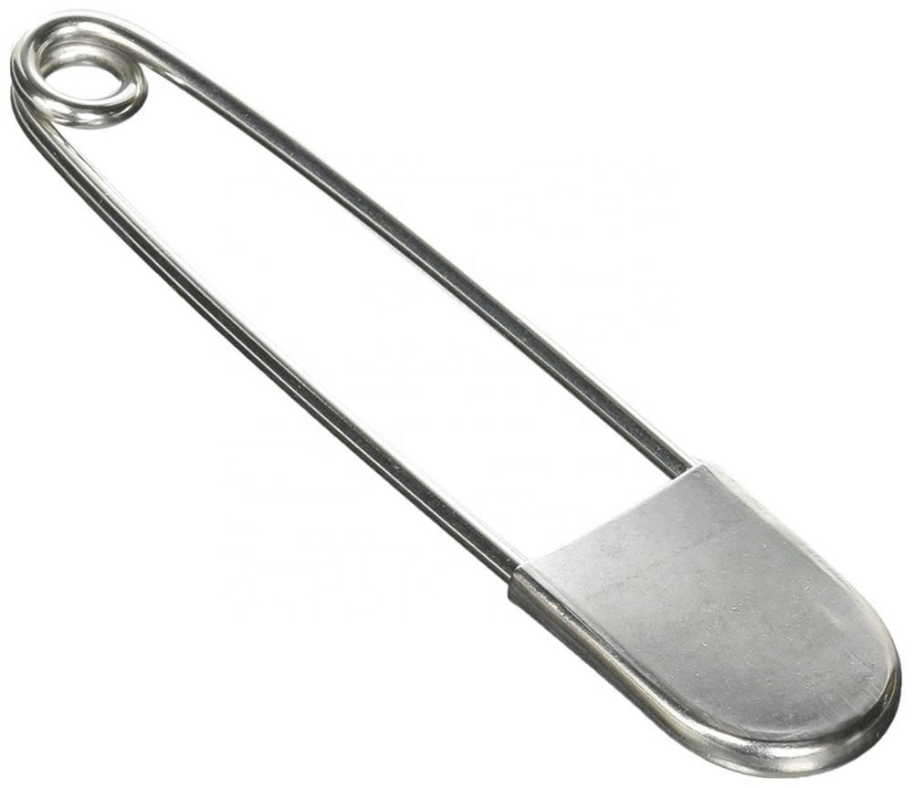 10-Pack Rustproof Heavy Duty Large Jumbo 5 Inches Stainless Steel Laundry Safety Pins