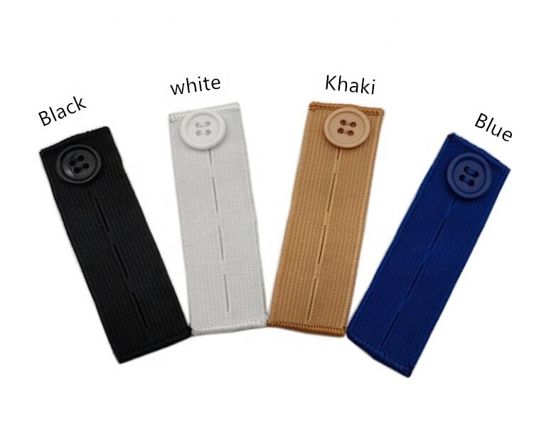 5 Pack Adjustable Elastic Jeans Pants Waist Button Extenders