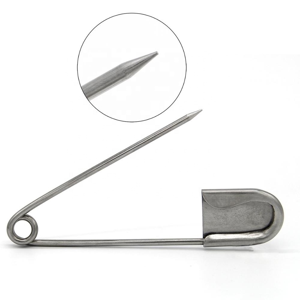 10-Pack Rustproof Heavy Duty Large Jumbo 5 Inches Stainless Steel Laundry Safety Pins