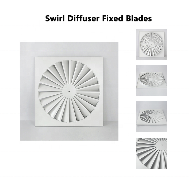 24 Blades Return Air Grille for AC Drop Ceiling Air Swirl Diffuser