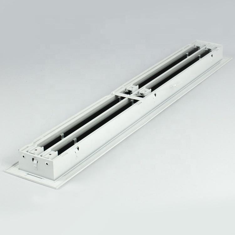 Air Conditioning Supply Ventilation Aluminum Linear Slots Ceiling Air Grilles Diffuser With Removable Core