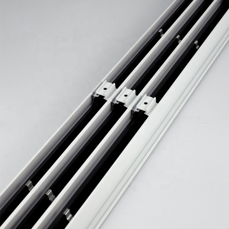 Air Conditioning Supply Ventilation Aluminum Linear Slots Ceiling Air Grilles Diffuser With Removable Core