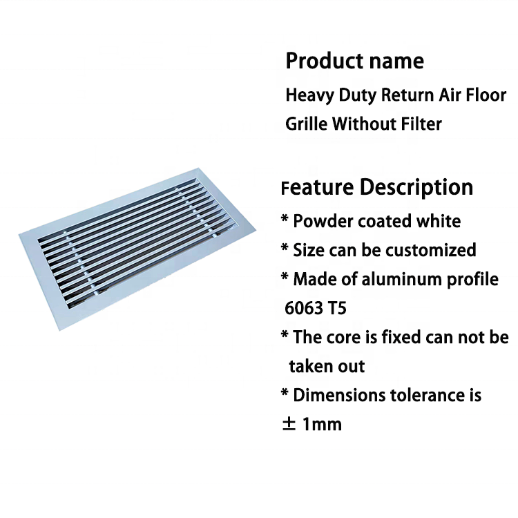 HVAC Aluminum Decorative Metal linear bar Floor Register grilles