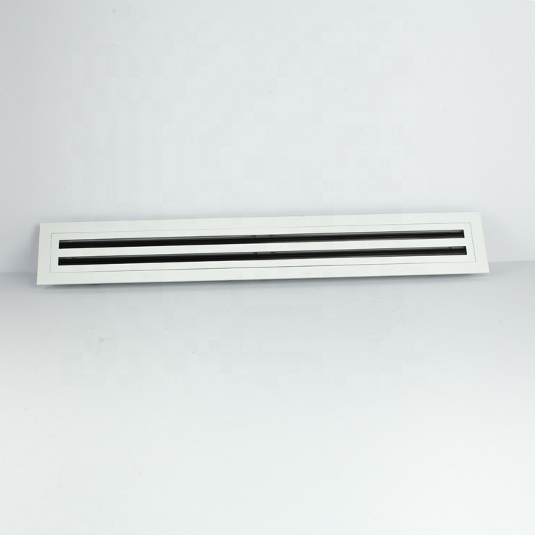 Air Conditioning Supply Ventilation Aluminum Linear Slots Ceiling Air Grilles Diffuser With Removable Core