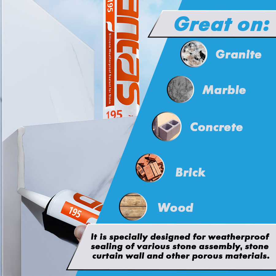 Antas 195 stone glue gel /industrial caulking structural adhesive glue