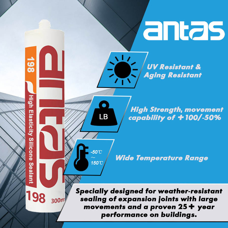 High Temperature Glue Antas-198 300Ml Windows Curtain Walls Neutral Silicone Sealant