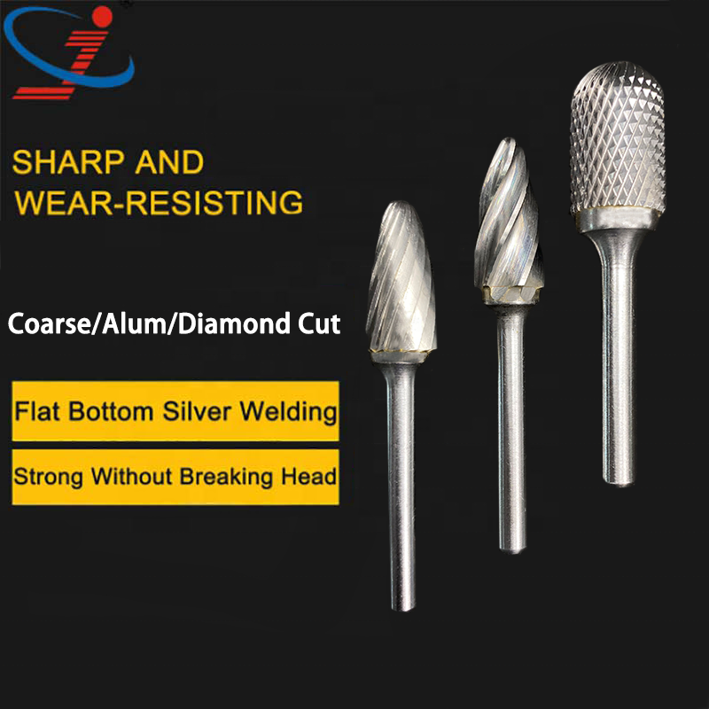 Power tool parts 1 pcs 6 mm shank high speed burr rotary tungsten carbide burrs tool tungsten carbide rotary files