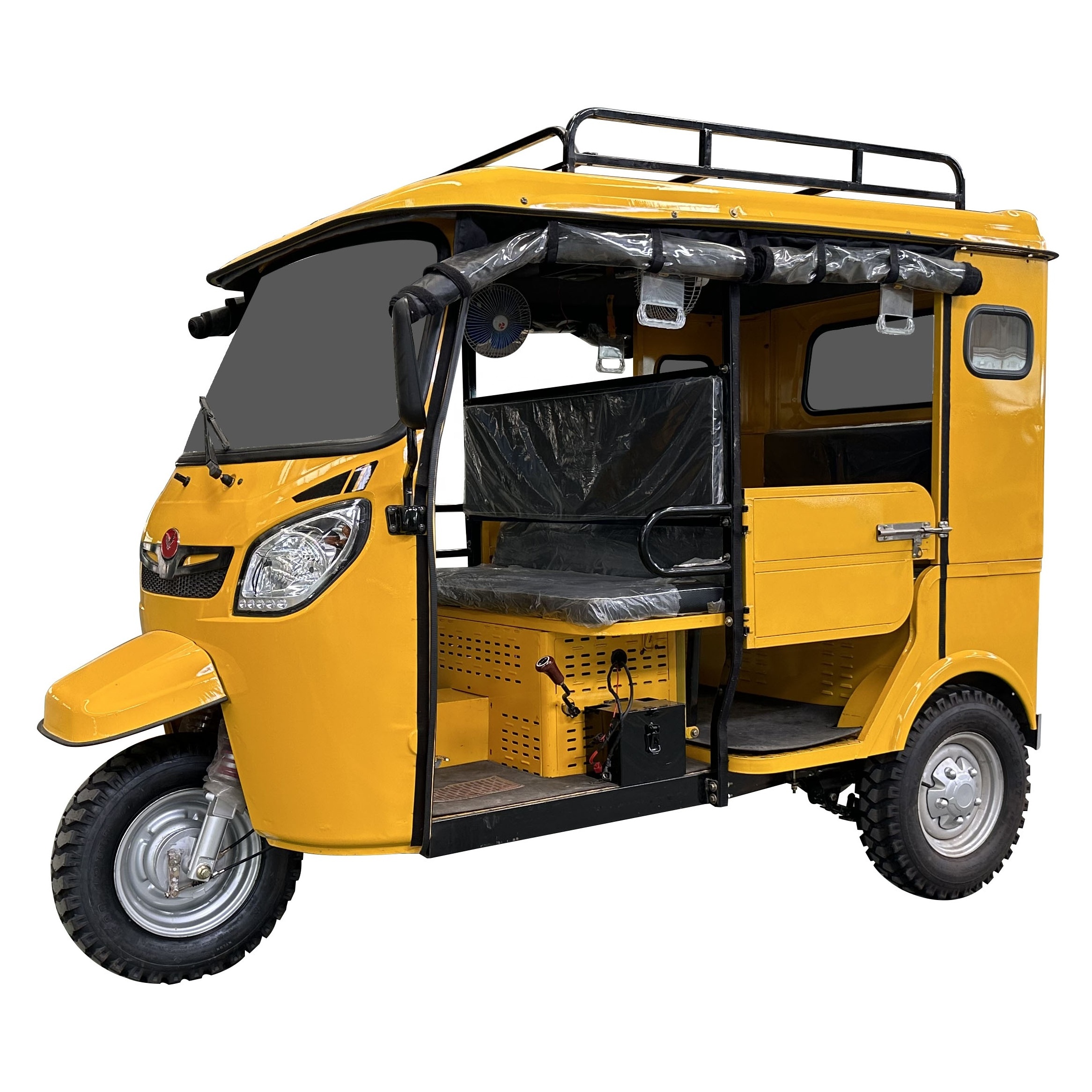 Compact 3 Wheel Taxi 9 Seats Bajaj Tuk Tuk Three Wheel Motorcycle Rickshaw