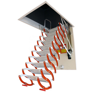 Steel Attic Retractable Folding Ladder Manually Up & Down Ceiling Stair