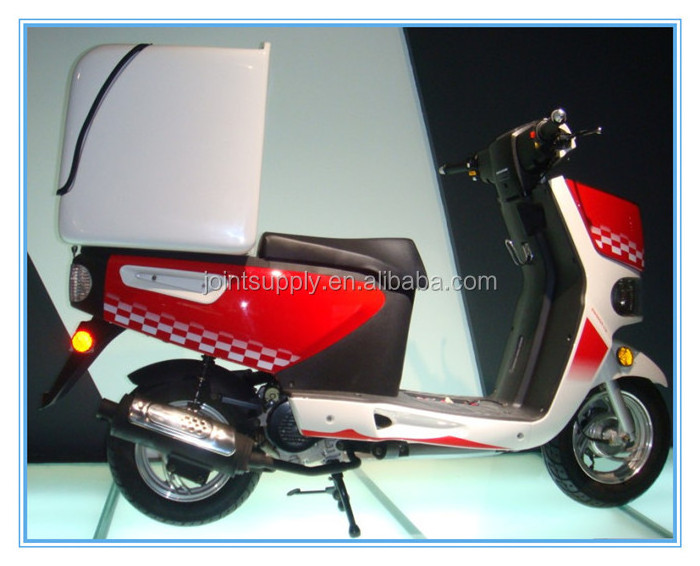 FRP Material 113L Pizza Motorcycle Delivery Box for Scooter with LED Stop Light