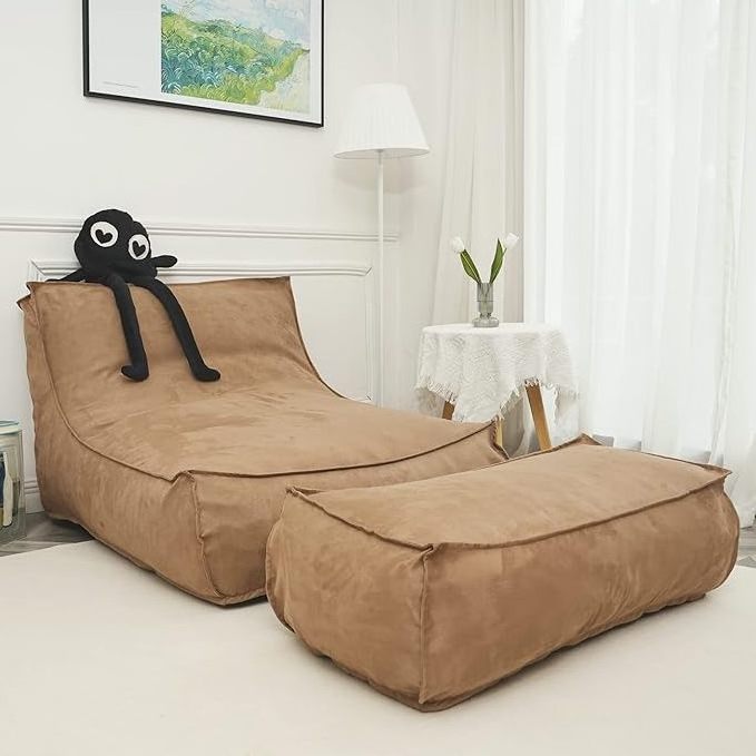 Indoor Large Lounge Bean Bag Chair Cover