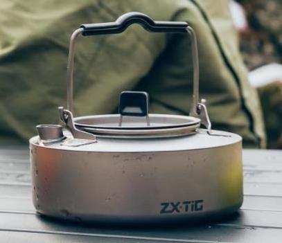 Ultralight Titanium Outdoor Picnic Portable Camping Cookware Titanium Flat Kettle