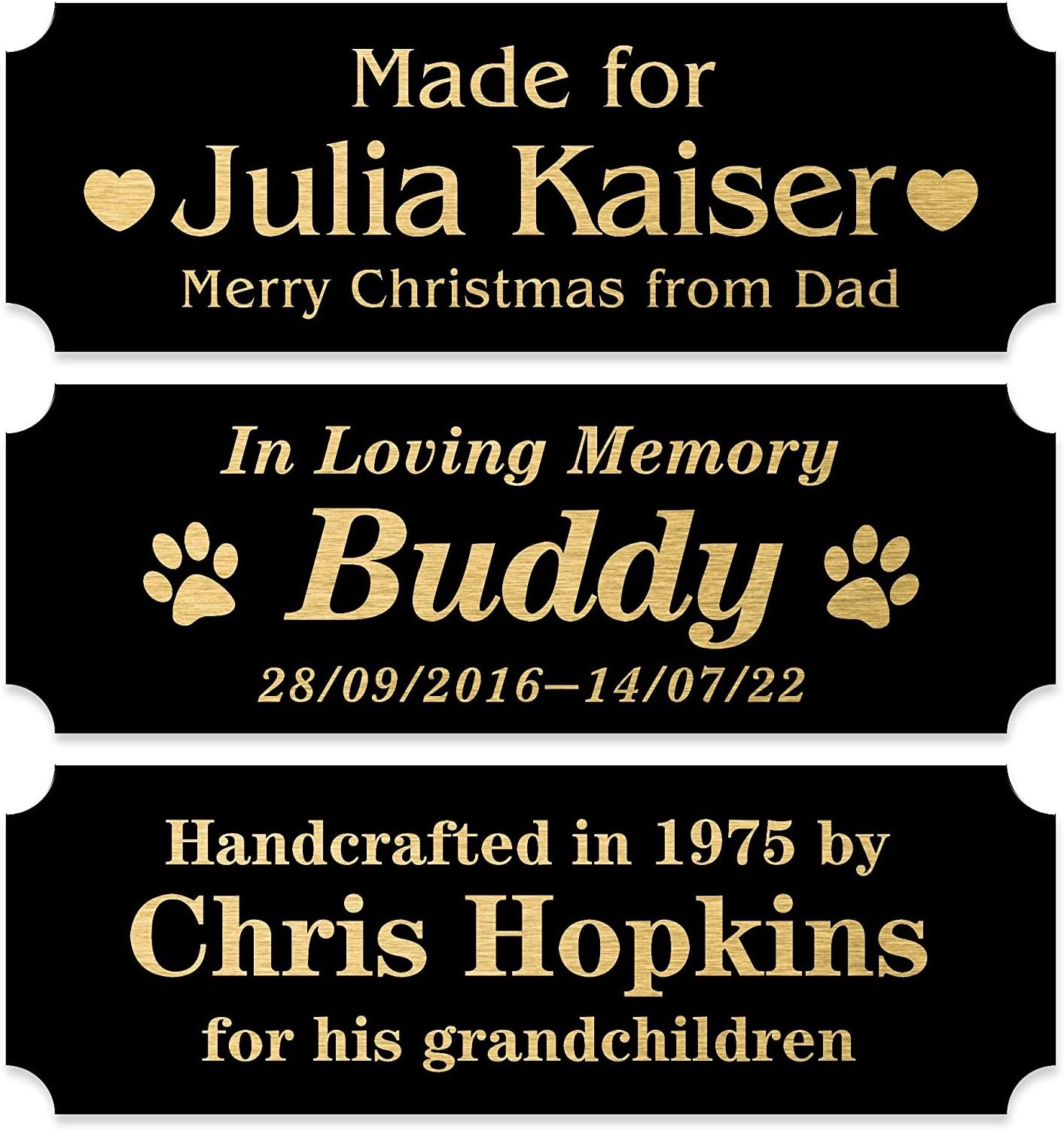 custom logo Personalized metal Name Plates laser Engraved Plaque with Adhesive Stainless Steel aluminum Nameplates