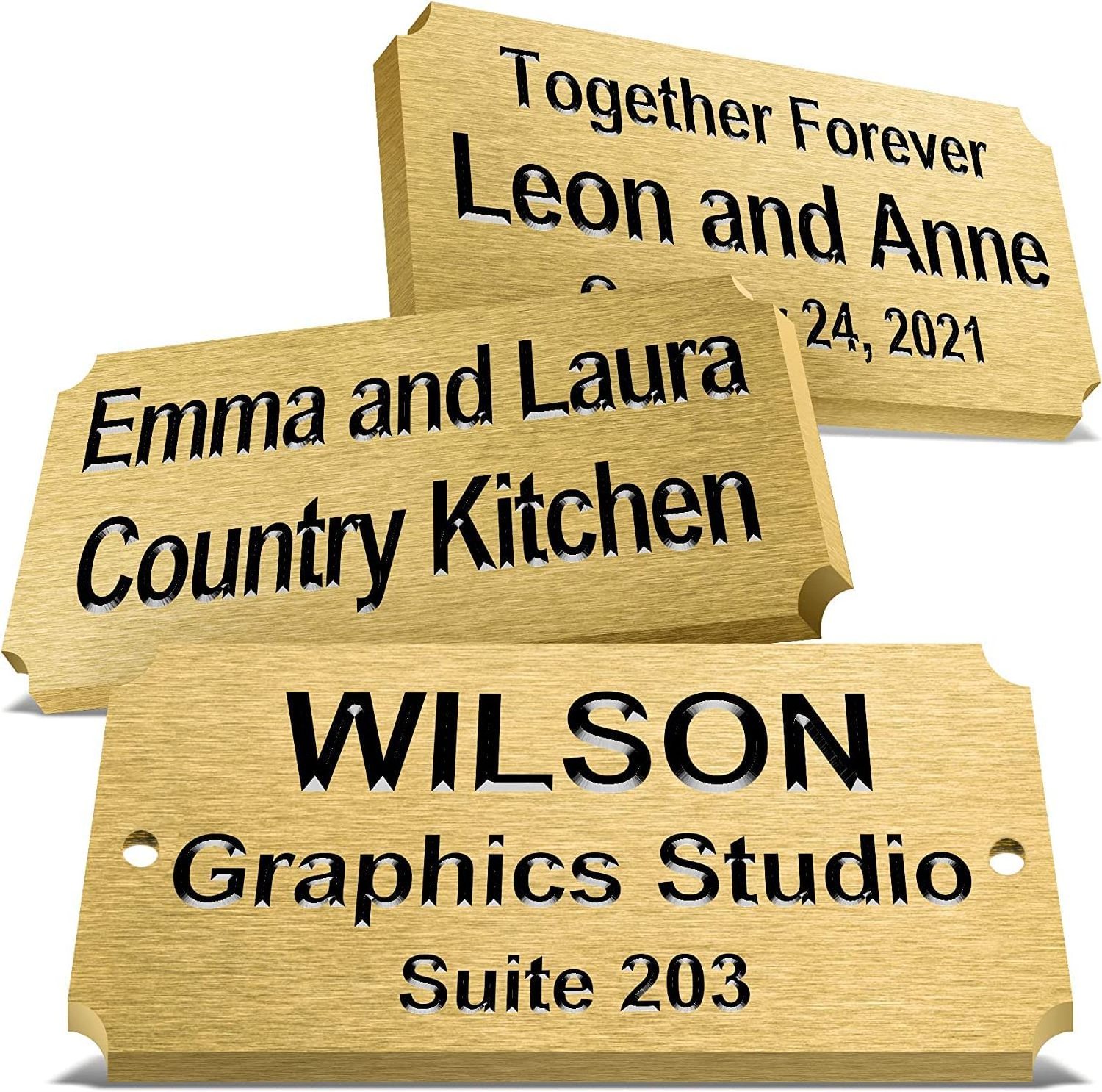 custom logo Personalized metal Name Plates laser Engraved Plaque with Adhesive Stainless Steel aluminum Nameplates