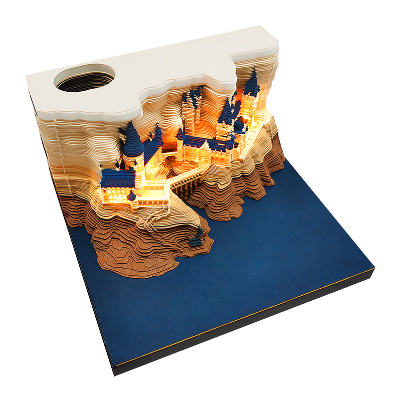 custom paper Art Memo Desmond Memo Pad Hogwarts 3D Calendar  Non-Sticky Notes Weekly Table Calendar