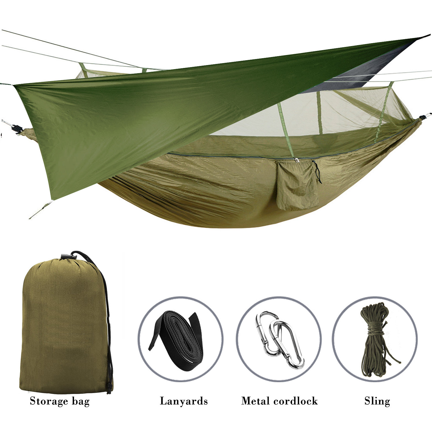 Hammock Portable Camping Hammock with Mosquito Net Tent and Rain Tarp