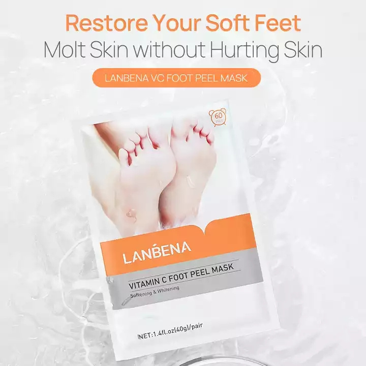 LANBENA Lavender Exfoliating Foot Mask Socks Peeling Remover Dead Skin Repair Baby Foot Mask