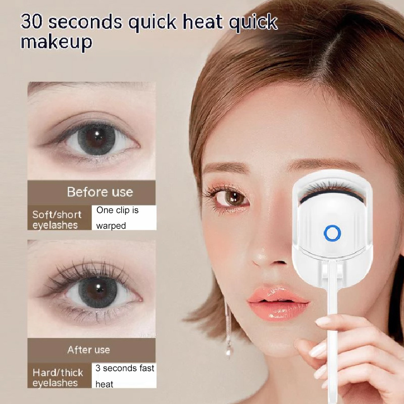 Portable Electric Eyelash Curler Heated Combs Eye Lash Longlasting Eyelashes Curl Thermal Eyelash Curler Makeup Accessories