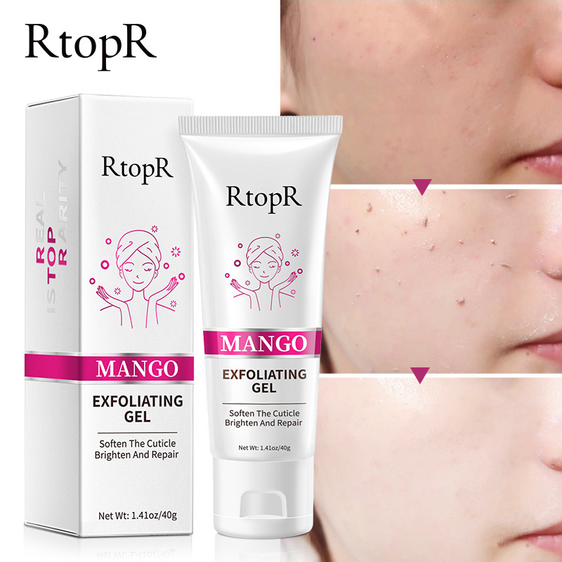 RtopR Face Deep Cleansing Scrub Whitening Moisturizing Organic Mango Facial Scrub Clear Acne Blackhead Facial Scrub