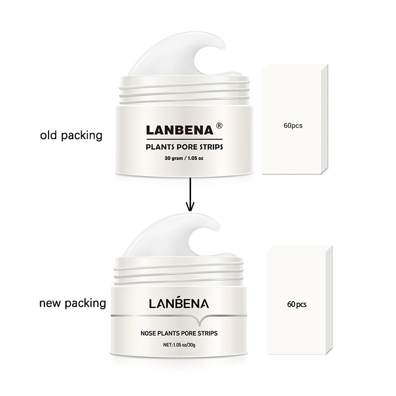 LANBENA Blackhead Remover Face Nose Mask Pore Strip Black Mask Peeling Acne Treatment Deep Cleansing Mask Oil Control Skin Care