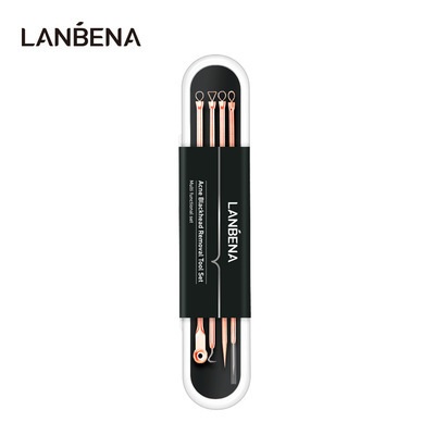 LANBENA 4pcs/set Comedone Extractor Pimple Pin Tool Blackhead Acne Removal Needles Black Spots Pore Cleaner K1