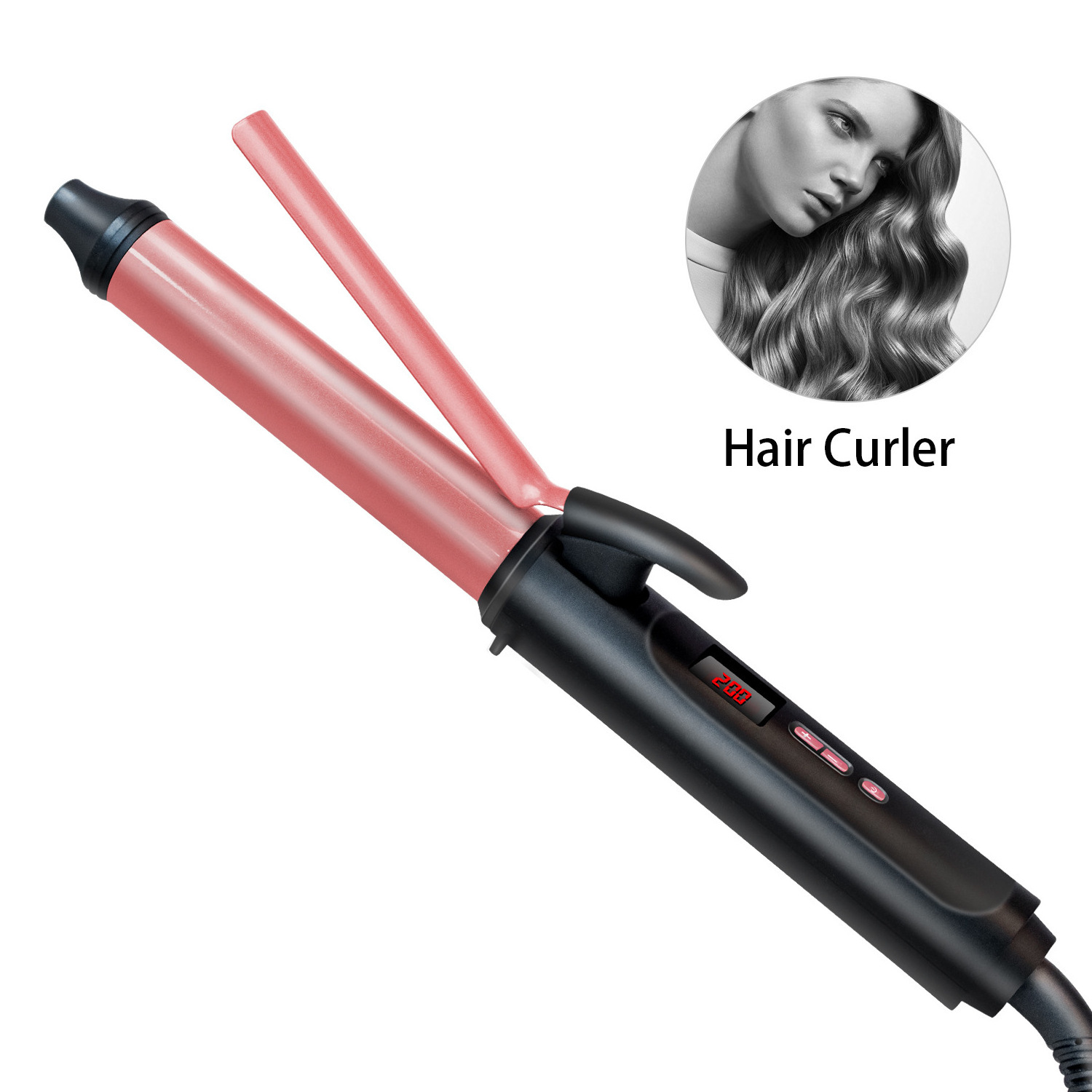 The new curling iron does not hurt the hair, the large curly hair mini perm iron electric hair iron and the inner buckle curling