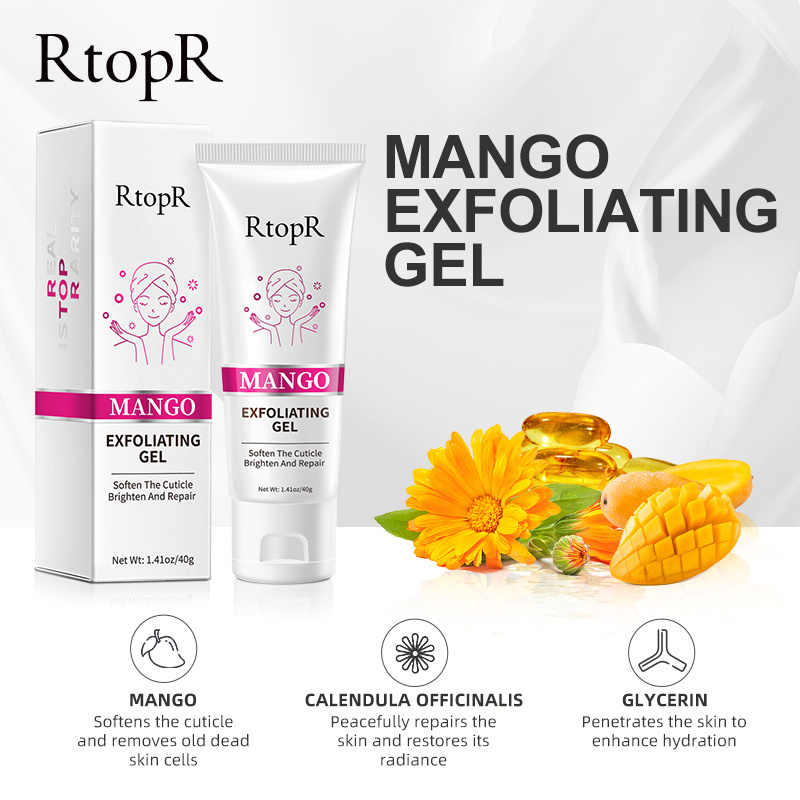 RtopR Face Deep Cleansing Scrub Whitening Moisturizing Organic Mango Facial Scrub Clear Acne Blackhead Facial Scrub