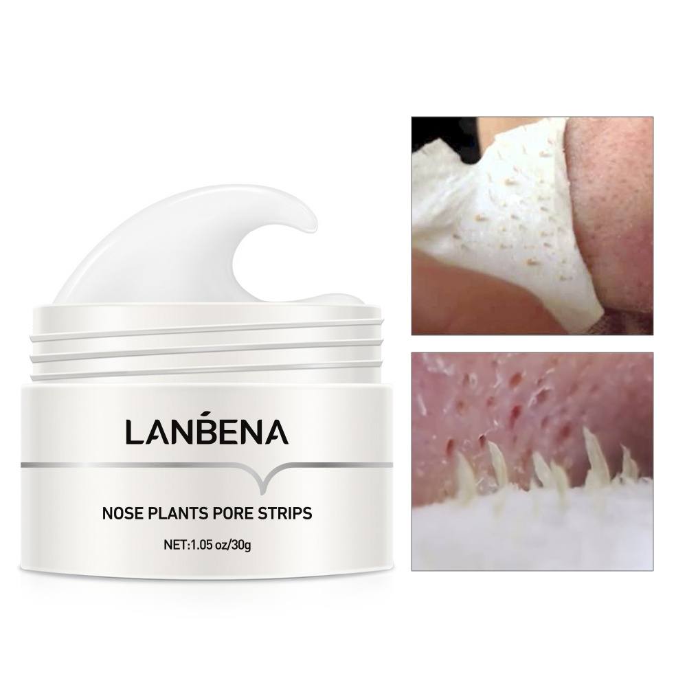 LANBENA Blackhead Remover Face Nose Mask Pore Strip Black Mask Peeling Acne Treatment Deep Cleansing Mask Oil Control Skin Care