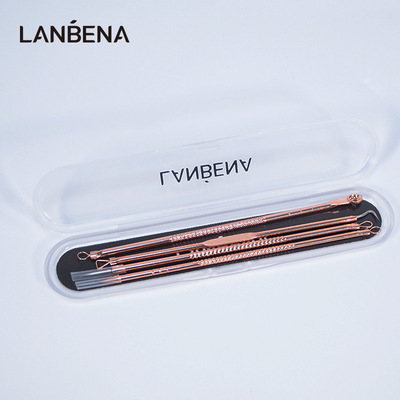 LANBENA 4pcs/set Comedone Extractor Pimple Pin Tool Blackhead Acne Removal Needles Black Spots Pore Cleaner K1