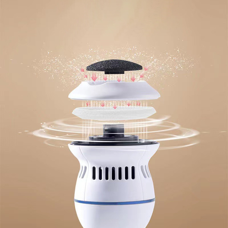 Electric Foot Grinder with Automatic Vacuum USB Rechargeable Two-speed Adjustment and 6 Grinding Heads Callus Dead Skin Removal