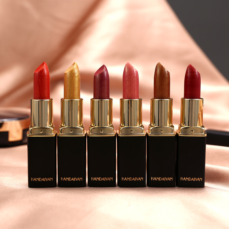 wholesale  Handaiyan   jewelry with  domestic chinese  Gold lipstick   velvet matte lipstick 24 hours  waterproof high quality