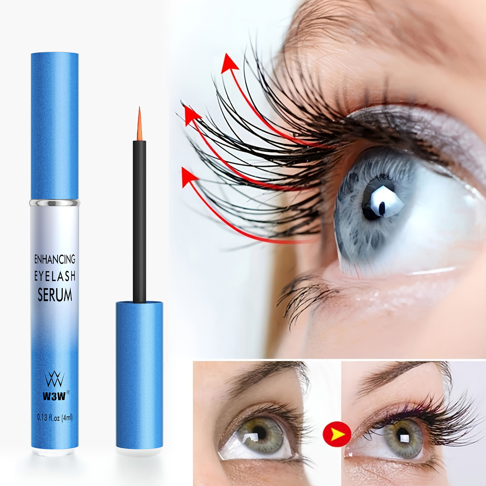 Hot sale longer thicker eyebrow serum  Organic Natural Lashes Conditioner Keratin Fluid Serum For Eye Lash Serum Eyelash Growth