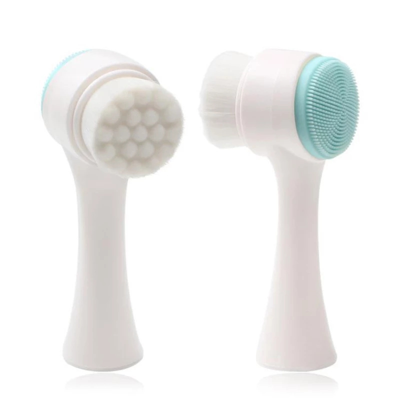 Silicone Face Cleansing Brush Double-Sided Facial Cleanser Blackhead Removal Product Pore Cleaner Exfoliator Face Scrub Brush B1