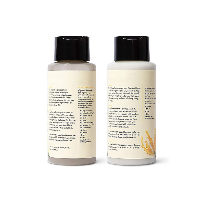 Private Label Various Repair Moisture Recovery Hair Damage Vegan Hair Best Coconut Oil Shampoo And Conditioner