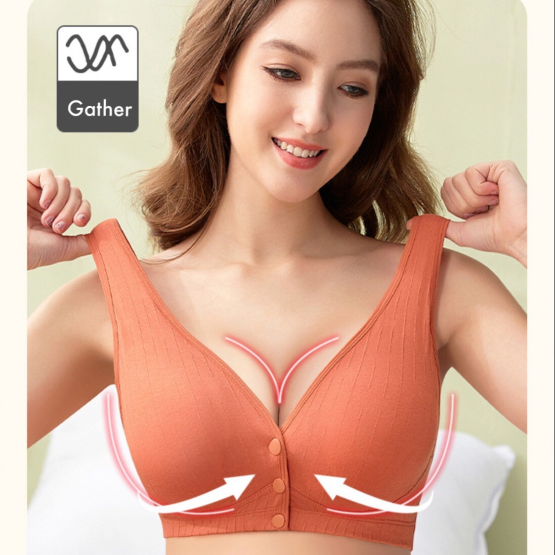 High Quality Pure Cotton Maternity Nursing Bras Set Design Nursing Bra and Panties Set