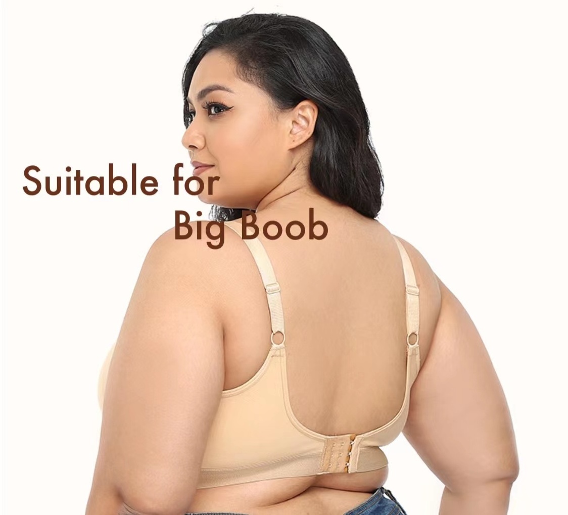 Europe Size Wireless Ultra Thin Cotton Bra Plus Size Bra Big Cup