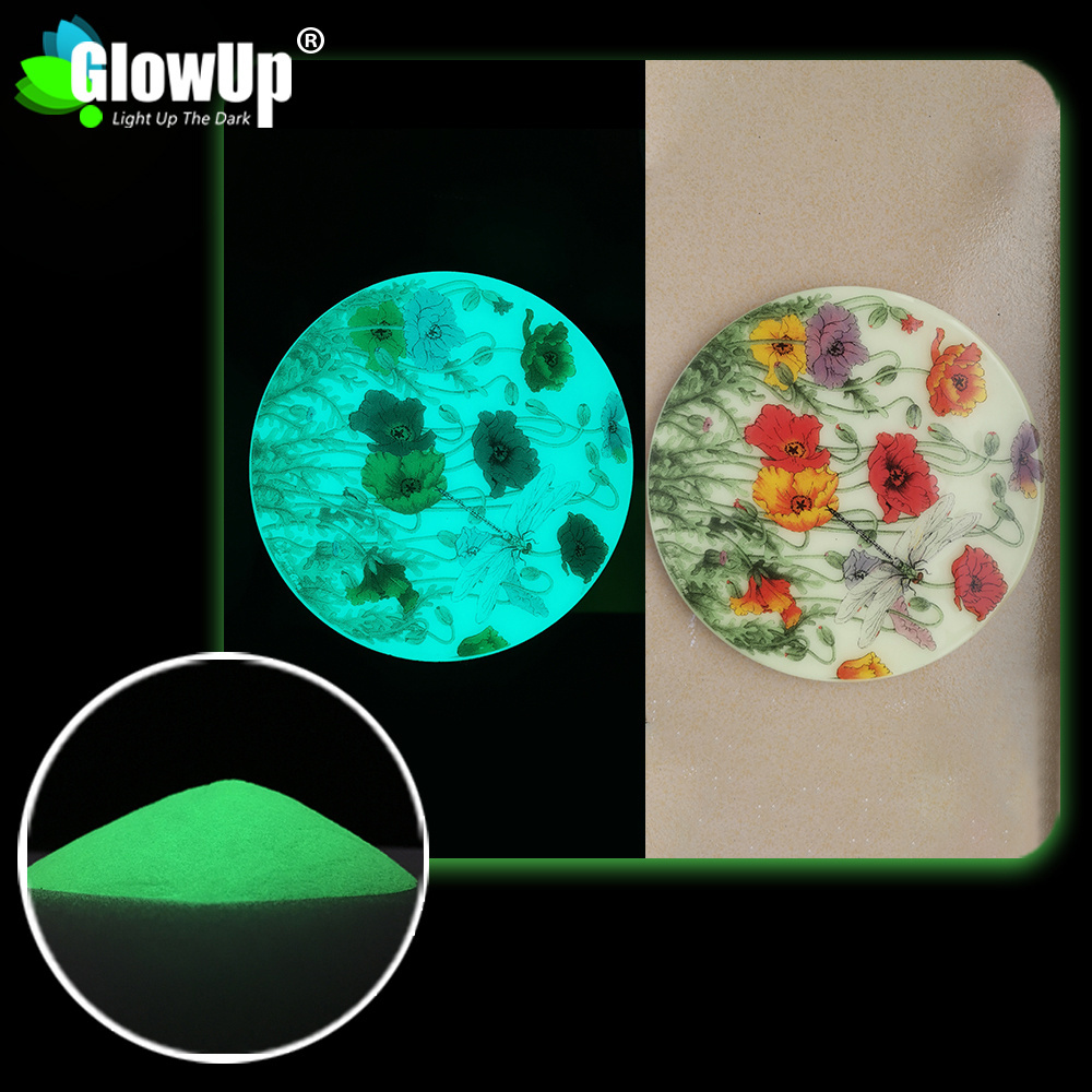 High QualityBlue  Acrylic Nail Glow In The Dark Powder T-Shrit For Fabric