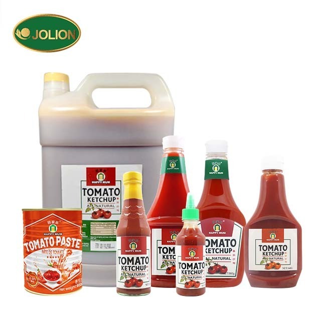 JOLION Custom 5kg Drum Pizza Tomato Sauce Bulk Squeeze Bottle Halal Brc Organic Tomato Ketchup For Turkey