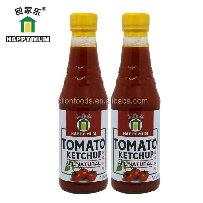 JOLION OEM Brand 320g Plastic Squeeze Bottles Halal Standard Turkey Tomato Ketchup Wholesale